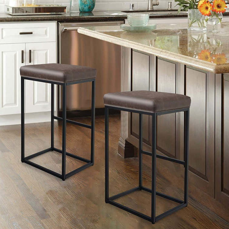 Maison Arts Counter Height Bar Stools Set Of 2 For Kitchen Counter